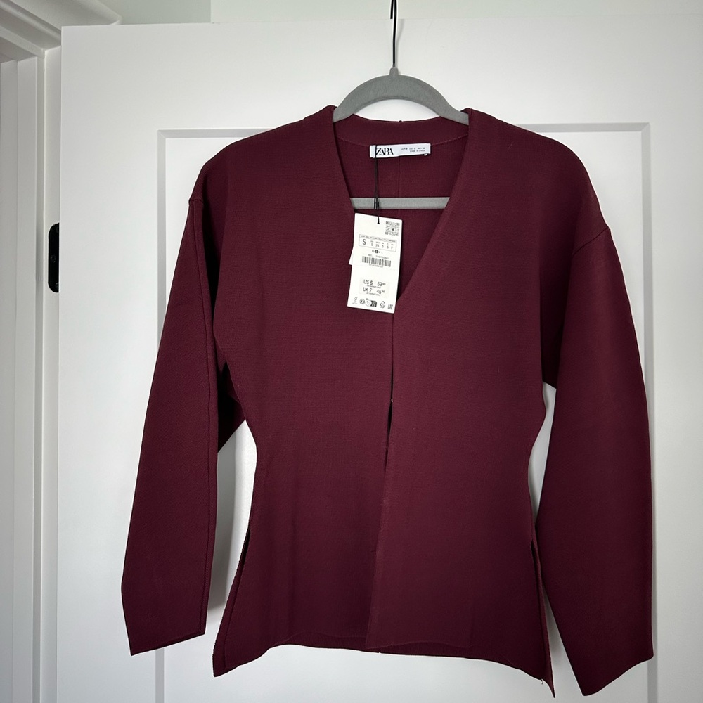 Zara Burgundy Cardigan - NWT